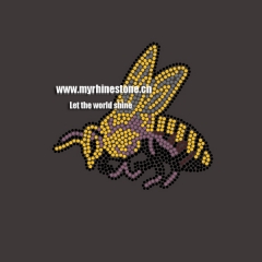 Custom Hotfix Hornet Motif Rhinestone Iron on Transfer For Clothes