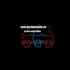 Cats Iron on Rhinestone Transfer Designs