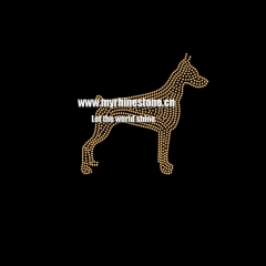 Dog Iron on Rhinestone Sticker Design