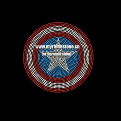 Captain America Hotfix Rhinestone Transfers