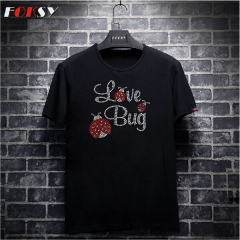 Love Bug Insect Iron on Rhinestone Transfer
