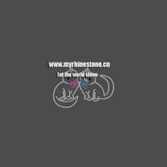 Cats Iron on Rhinestone Motif