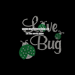 Love Bug Insect Iron on Rhinestone Transfer