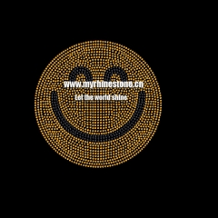 Smile Emoji Iron on Rhinestone Transfer