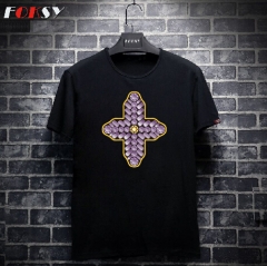 Cross Iron on Rhinestone Motif