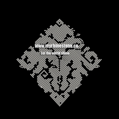 It Is Actually A Dog Head Motif Hot Fix Rhinestone Heat Transfer Iron on Clothing