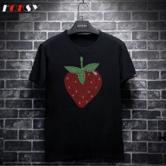 Cute Strawberry Iron on Motif for Garment or Bag