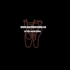 Ballet Shoes Rhinestone Iron on Transfer