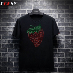 Strawberry Hot Fix Rhinestone Transfer for Garment