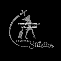 Fights in Stilettos Hot Fix Rhinestone Transfer
