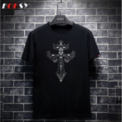 Clear Crystal Cross Hotfix Rhinestone Iron on transfer