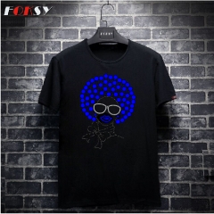 Custom Afro Girl with Cheer Bow Hot Fix Motif Rhinestone Iron on Transfer