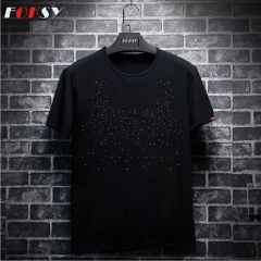 Scattered Clear Crystal Rhinestone Sparkle Transfer for Tank Top