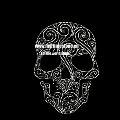 Cool Clear Crystal Skull Rhinestone Transfers