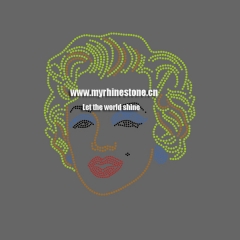 Marilyn Monroe Head Hotfix Rhinestone Transfer