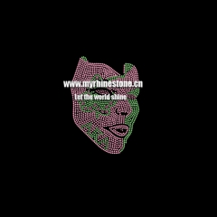 Custom Afro Beauty Mask Hot Fix Motif Rhinestone Transfer