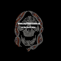 Frightening Skull Rhinestone Transfer for Cool T shirts
