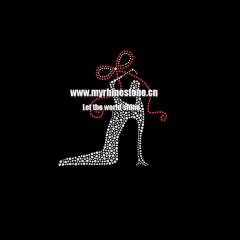 High Heel Iron on Rhinestone Motif