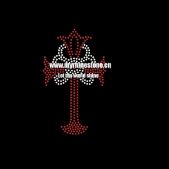 Cross Rhinestone Iron on Motif for Garment