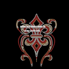 Red Fleur De Lis Hot Fix Rhinestone Transfers