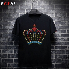 Colorful Crown Rhinestone Heat Press Transfer