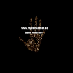 Customized Hand print Hotfix Rhinestone Transfers