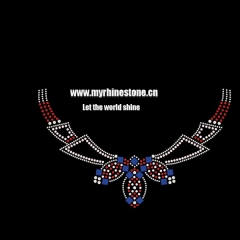 Necklace Hotfix Rhinestone Transfers for Round Neck Clothes