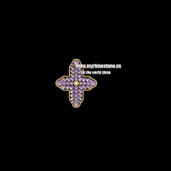 Cross Iron on Rhinestone Motif