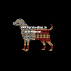 Custom Hotfix Dog Motif Rhinestone Iron on Transfer For Clothes