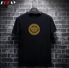 Smile Emoji Iron on Rhinestone Transfer