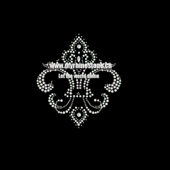 Clear Crystal Fleur De Lis Hotfix Rhinestone transfer