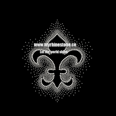 Fleur-de-lis Iron on Rhinestone Sticker