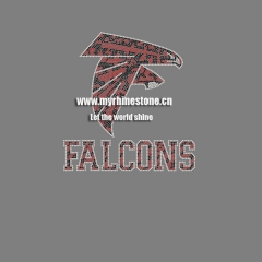 FALCONS Logo Heat Press Rhinestone Transfers