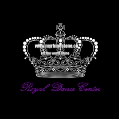 Royal Dance Center with Crown Logo Rhinestone Transfers