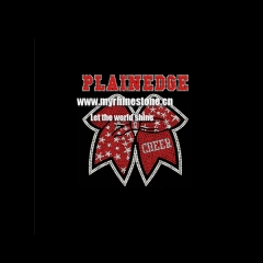 Plainedge Cheer Bow Motif Hotfix Rhinestone Transfer