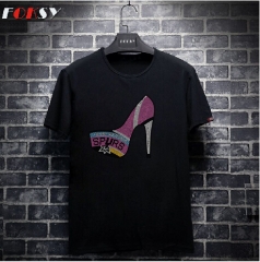 San Antonio Stiletto Heel Rhinestone Transfer Iron on T-shirt