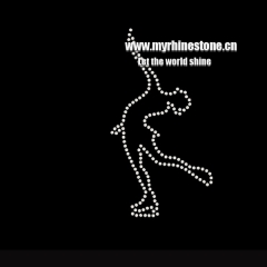Wholesale Custom Hot Fix Gymnastics Motif Rhinestone Transfer Motifs Design