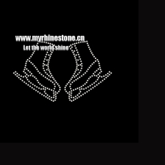 Wholesale Custom Skate Hot Fix Motif Rhinestone Heat Transfer Iron on T-shirt