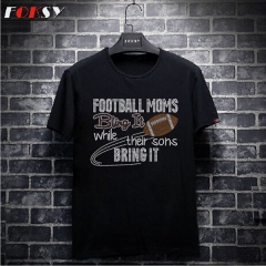 Football Mom Bling It While Their Sons Bring It Custom Hotfix Motif Rhinestone Transfer