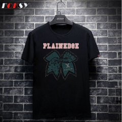 Customized Cheer Bow Rhinestone Transfer for Cheerleaders T shirts