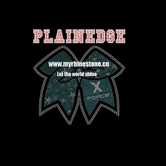 Customized Cheer Bow Rhinestone Transfer for Cheerleaders T shirts