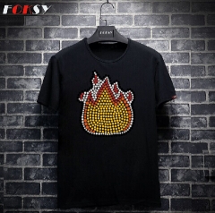 Fire Emoji Rhinestone Design Hotfix Transfer