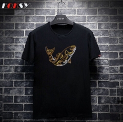 Customized Fish Rhinestone Iron on Motif