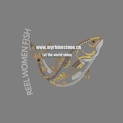 Custom Fish Rhinestone Iron on Template