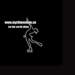 Gymnastics Hot Fix Rhinestone Transfer Motif Iron on T-shirts