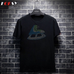Wholesale Hot Fix Skate Motif Rhinestone Heat Transfer Iron on Design for Clothing