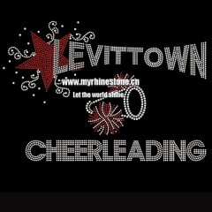 Custom Hot Fix Cheerleading Live To Win Motif Rhinestone Transfer for All Star Cheer Team