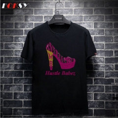 Custom Hustle Babez Motif High Heel Iron-on Rhinestone Transfer