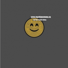 Weary Emoji Iron on Rhinestone Transfer