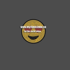 Heart Eyes Emoji Hot Fix Iron on Rhinestone Transfers